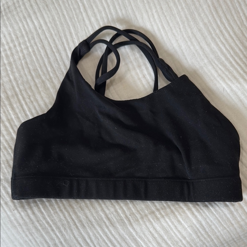 athleta girl Black Strappy Bralette